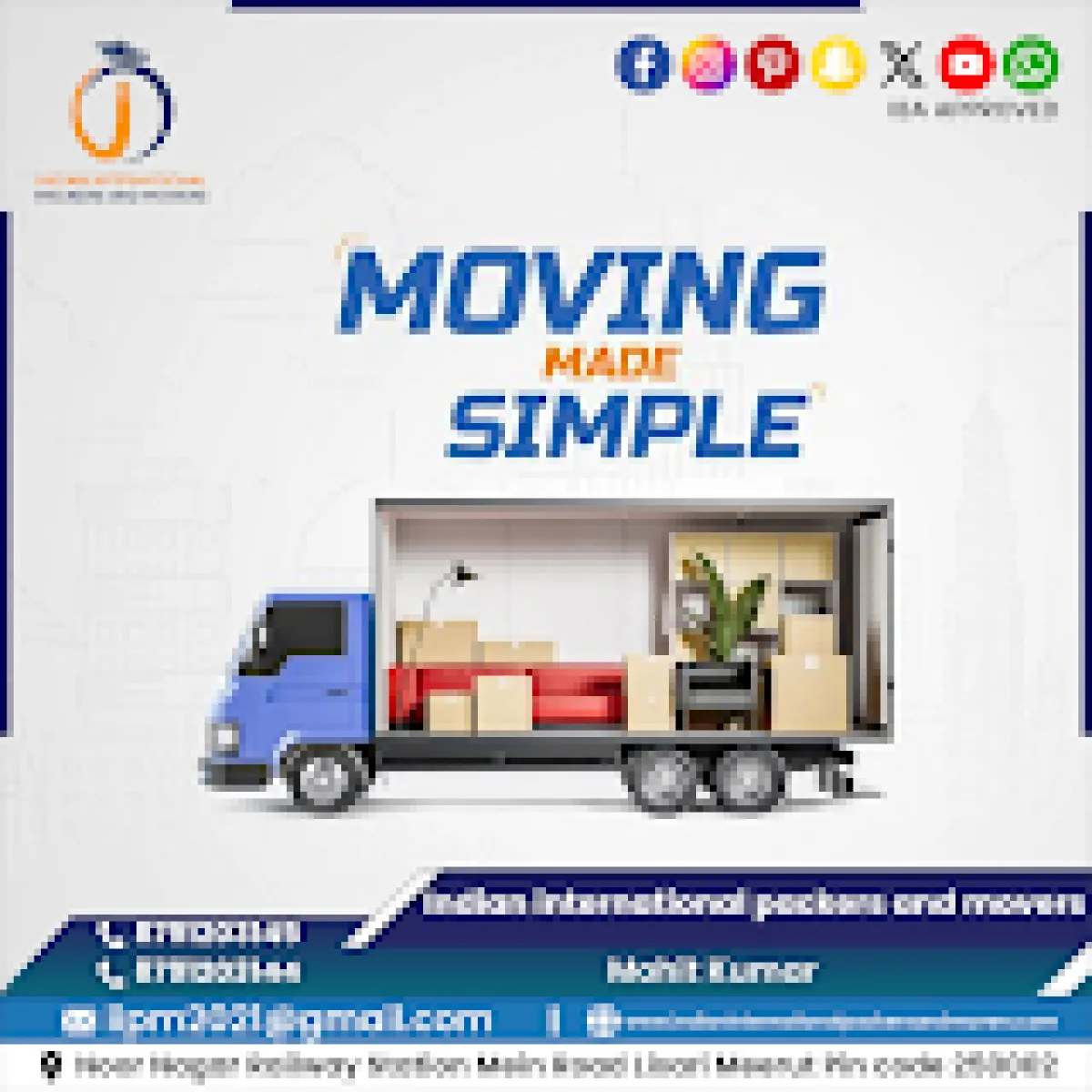 Indian International Packers and Movers,Madhav Puram, Meerut