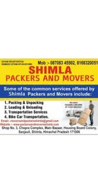 Shimla Packers and Movers,Sanjauli, Shimla
