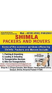 Shimla Packers and Movers,Sanjauli, Shimla