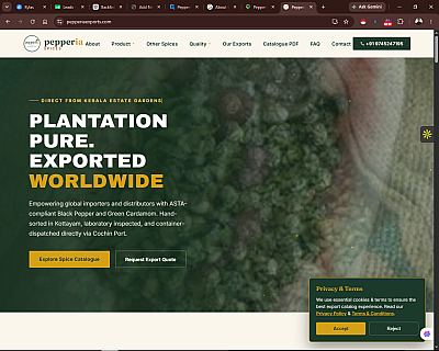 Pepperia Spices Trading and Exports Thiruvananthapuram, Kerala — Industries in Thiruvananthapuram